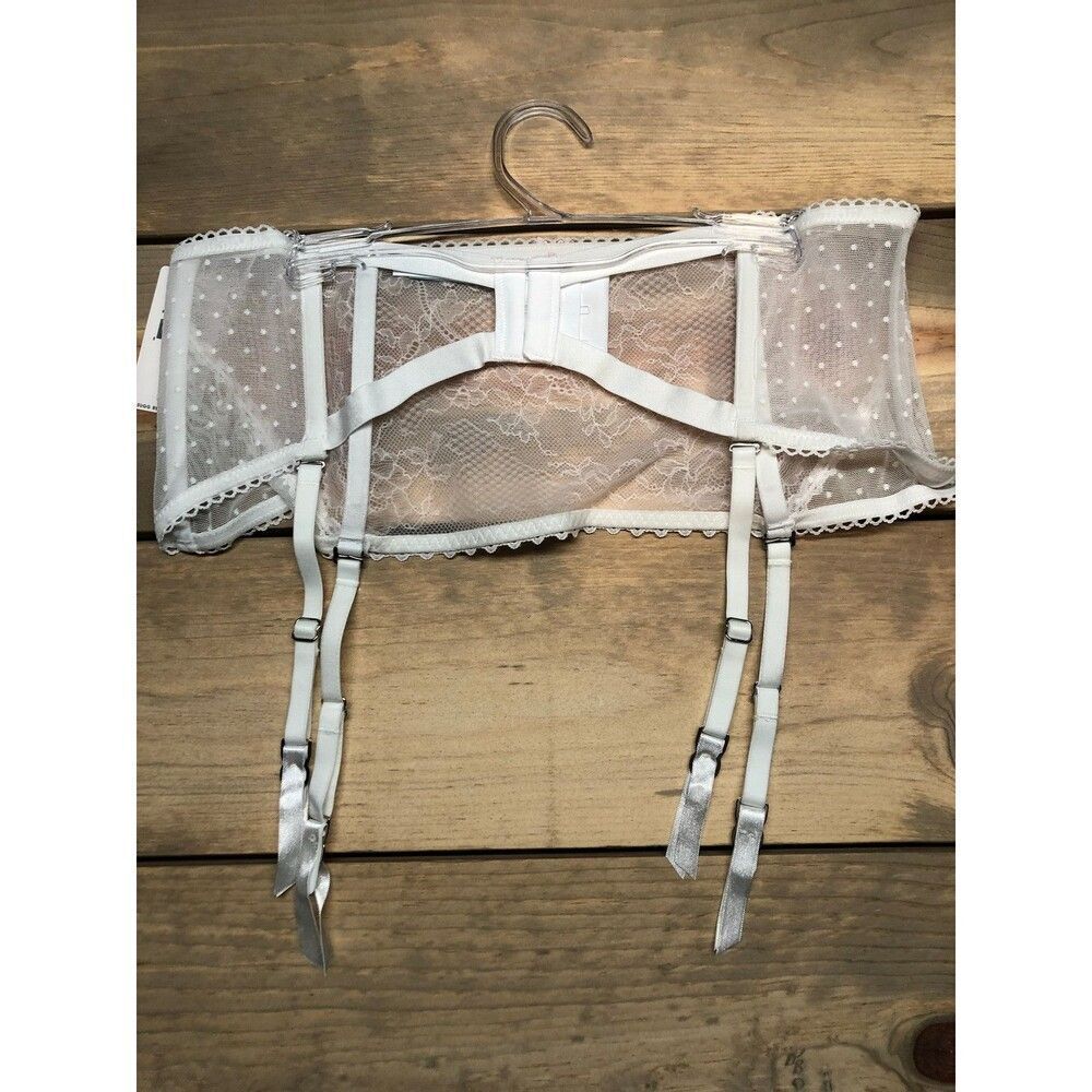 Betsey Johnson Women's So Sexy Bridal Waist Cincher Garter Belt - Large